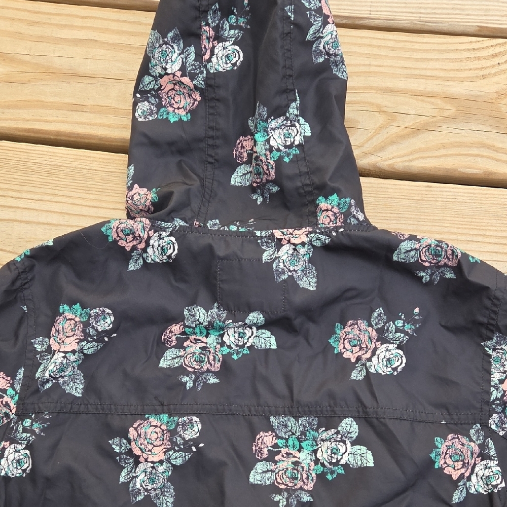 Empyre Floral Hooded Windbreaker Rainyday Jacket Zumiez Large - Picture 8 of 8